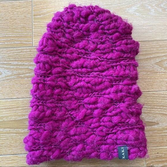 Kaki (Sweden) Chunky Knit Wool Beanie - Picture 3 of 6